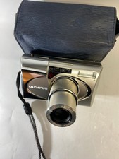 olympus mju v 35mm zoom camera, 38 to 105mm lens, tested with battery+old film 