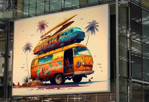 Trippy psychedelic camper - trippy, vw