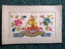 Silk Military Postcard - West