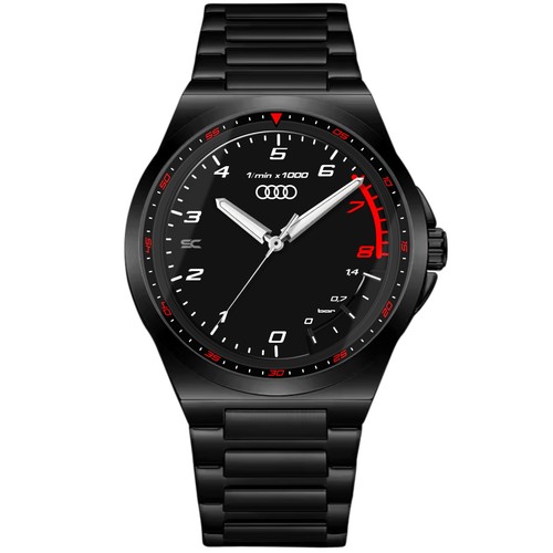 Wristwatch black steel - wristwatch,
