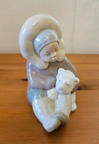 Lladro eskimo inuit child with - inuit,