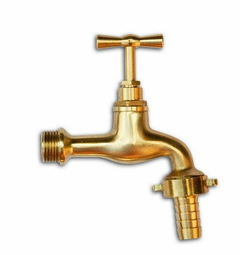 Solid polished brass tap - solid,