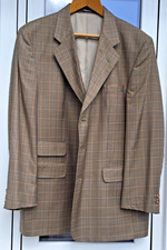 Daks Signature Wool Silk  Check Jacket Blazer Excellent Condition Size 46R