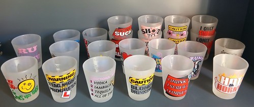 Frosted glass novelty shot - glass,