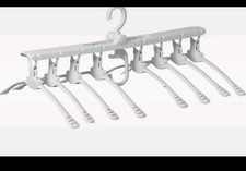PLASTIC FOLDING HANGERS SPACE SAVING CLOTHING TROUSERS COAT ADJUSTABLE 8 IN 1