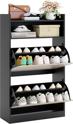Shoe cabinet flip drawers - shoe,