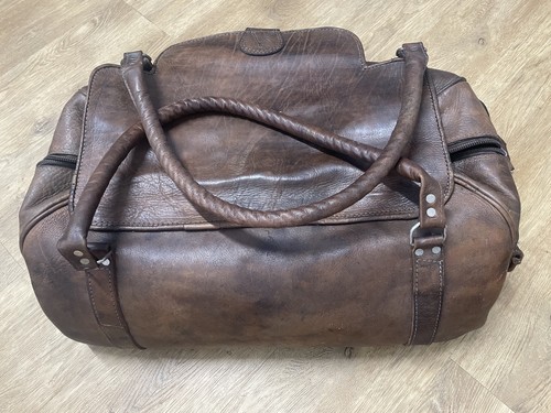 Vintage brown genuine - vintage, leather