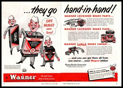 1954 wagner comax brake lining - brake,