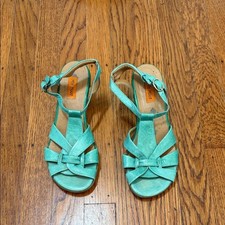 Miz Mooz Teal Strappy Sandals