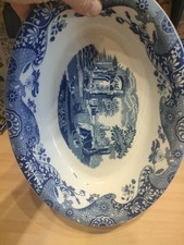 Spode Blue and White Italian Oval Serving Platter