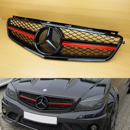 Front grille shiny black - front,