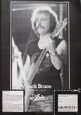 JACK BRUCE (CREAM) ARIA SB1000 BASS GUITAR Vintage ADVERT Poster 1979