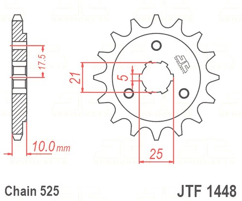 Front sprocket 525 - jt, :10