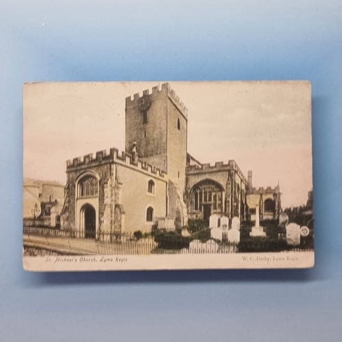 Lyme regis postcard 1913 - lyme,