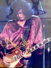 Signed JIMMY PAGE 10x8 Photo Rare with COA