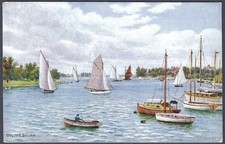 Oulton Broad - A.R.Quinton art postcard