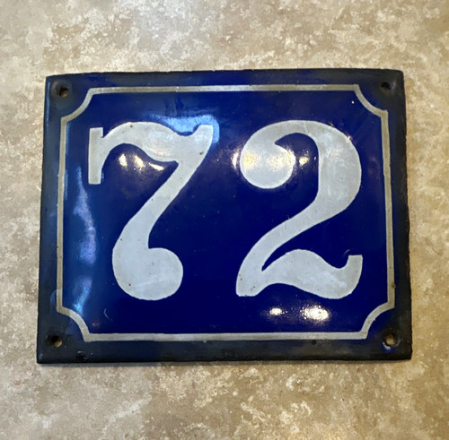 Vintage french enamel house - enamel,