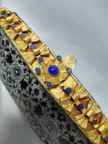 Vintage 1940s brocade bag gilt