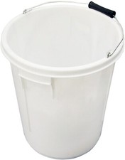 25L White Bucket with Metal