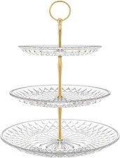 3 Tiers Cake Stand, Round Gold