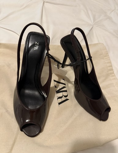 Zara heeled sandals brown - zara,