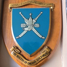 Vintage Military plaque Shield The  Sultan of Oman's Air Force