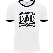 Fathers Day Baseball Dad Funny Mens Ringer T-Shirt