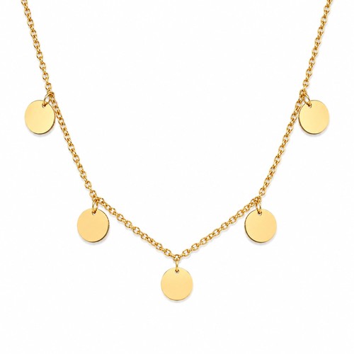 Women necklace coin gold - women's,