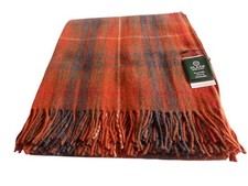 Highland Wool Blend Tartan Blanket / Throw  Fraser Hunting Weathered  Tartan