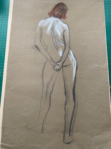 Original chalk drawing - of, a