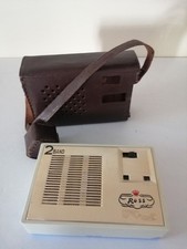 Vintage Circa 1950's/60's Ross Portable 2 Band Radio In Original Leather Case