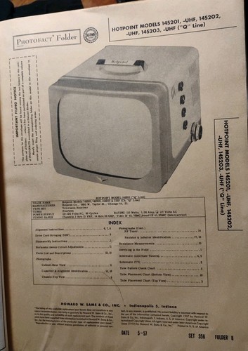 Vintage photofact hotpoint - vintage,