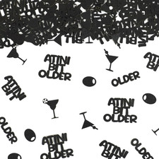 Glitter Black Martini and Olives Confetti, a TINI BIT OLDER Themed Confetti for