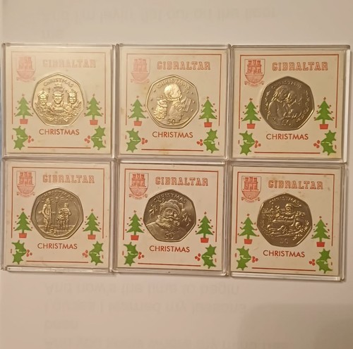Gibraltar christmas 50p coin - christmas,