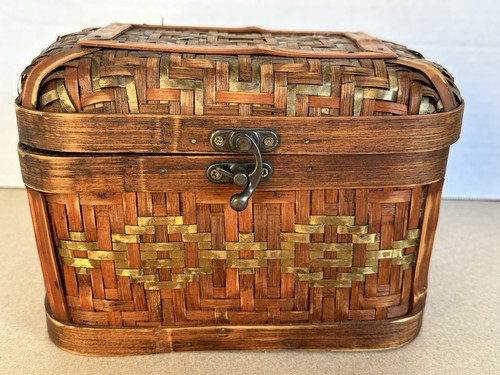 Vintage woven wicker bamboo - vintage,