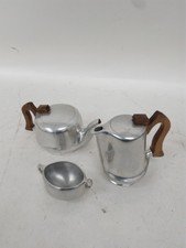 Vintage Picquot Ware Tea Set Bundle Made in England Wooden Handles x3