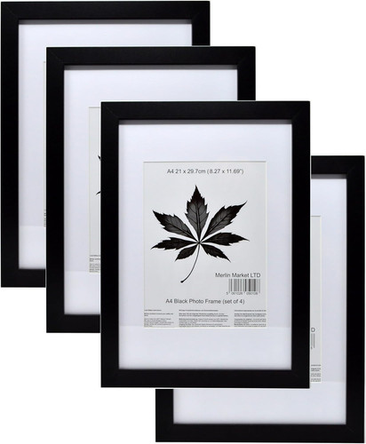 Black frame set - black, a4