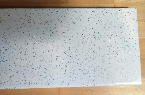 Sparkly white laminate worktop - laminate,
