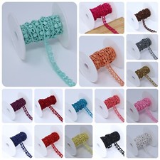 FCL 0.90Cm Wide 2M  Beautiful Daisy Fine Cricle Edge Lace Trim Guipure Sewing 