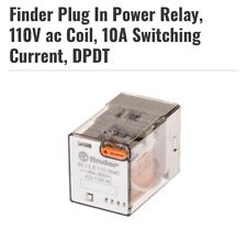 1 X Finder 60.12.8.110.0040  Relay 10 Amps 110 VAC Coil DPDT