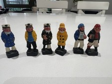 Vintage Set of 6 Resin Sailors