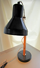 Garden Trading FOLGATE DESK LAMP in INK BLUE with a  beige woven Cord Wood