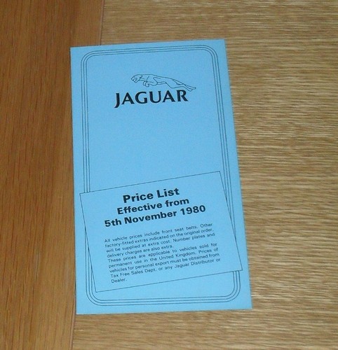 Jaguar daimler price list - price,