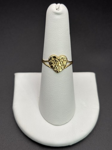 14k solid gold nugget - gold, ring
