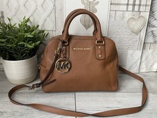 Michael Kors 2way bag Tan Brown Handbag Over Shoulder Bag Saffiano Leather Used