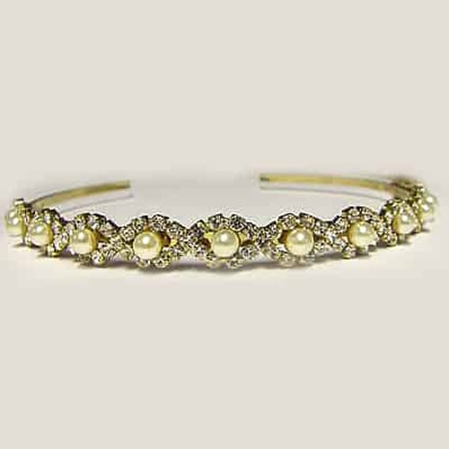 Golden diamante and pearl - diamante,