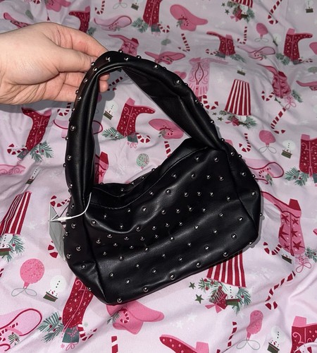 Black faux leather - faux,