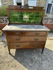 Edwardian wash stand mahogany - stand,