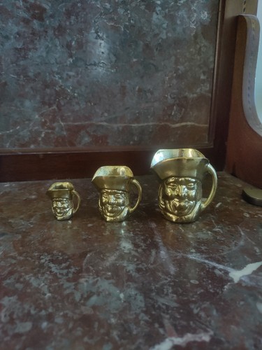 Toby jug brass tankard - 3, x