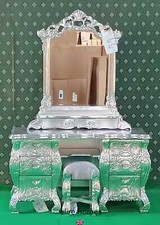 135cm SILVER LEAF french style